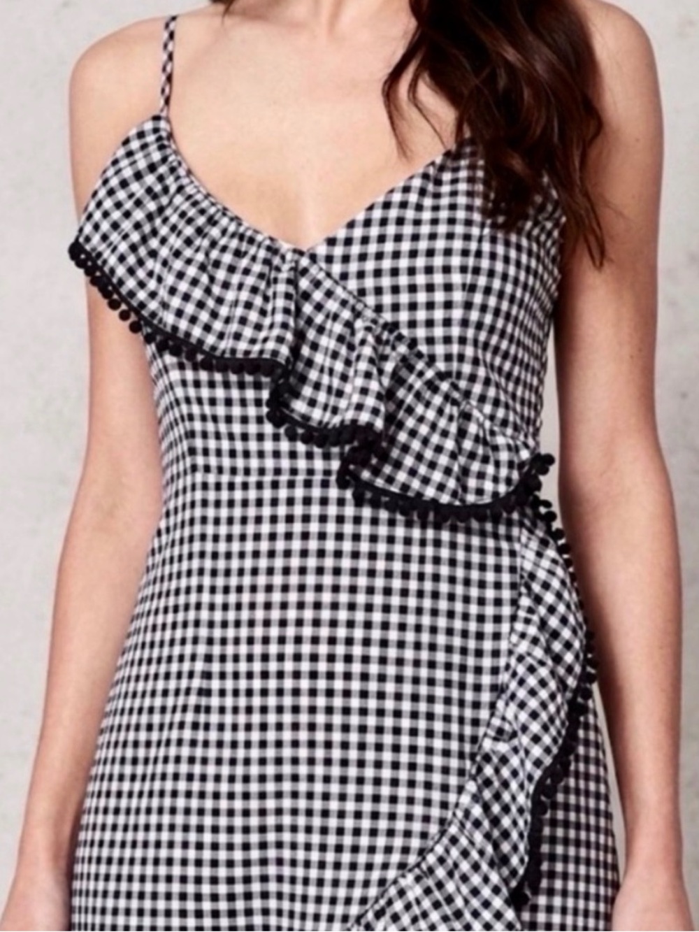 Revolve BB DAKOTA Gingham Ruffle Coquette Mini Dress Size 4 - Picture 5 of 10